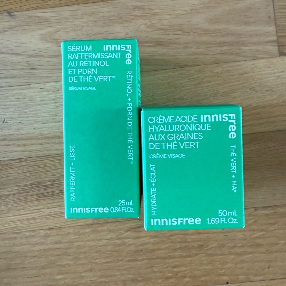 Innisfree bundle green tea seed hyaluronic cream and retinol serum NIB - Picture 4 of 5